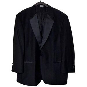 Men's JOS A. Bank Polyester Single-Breast Black Tuxedo Suit Jacket Size XL/48